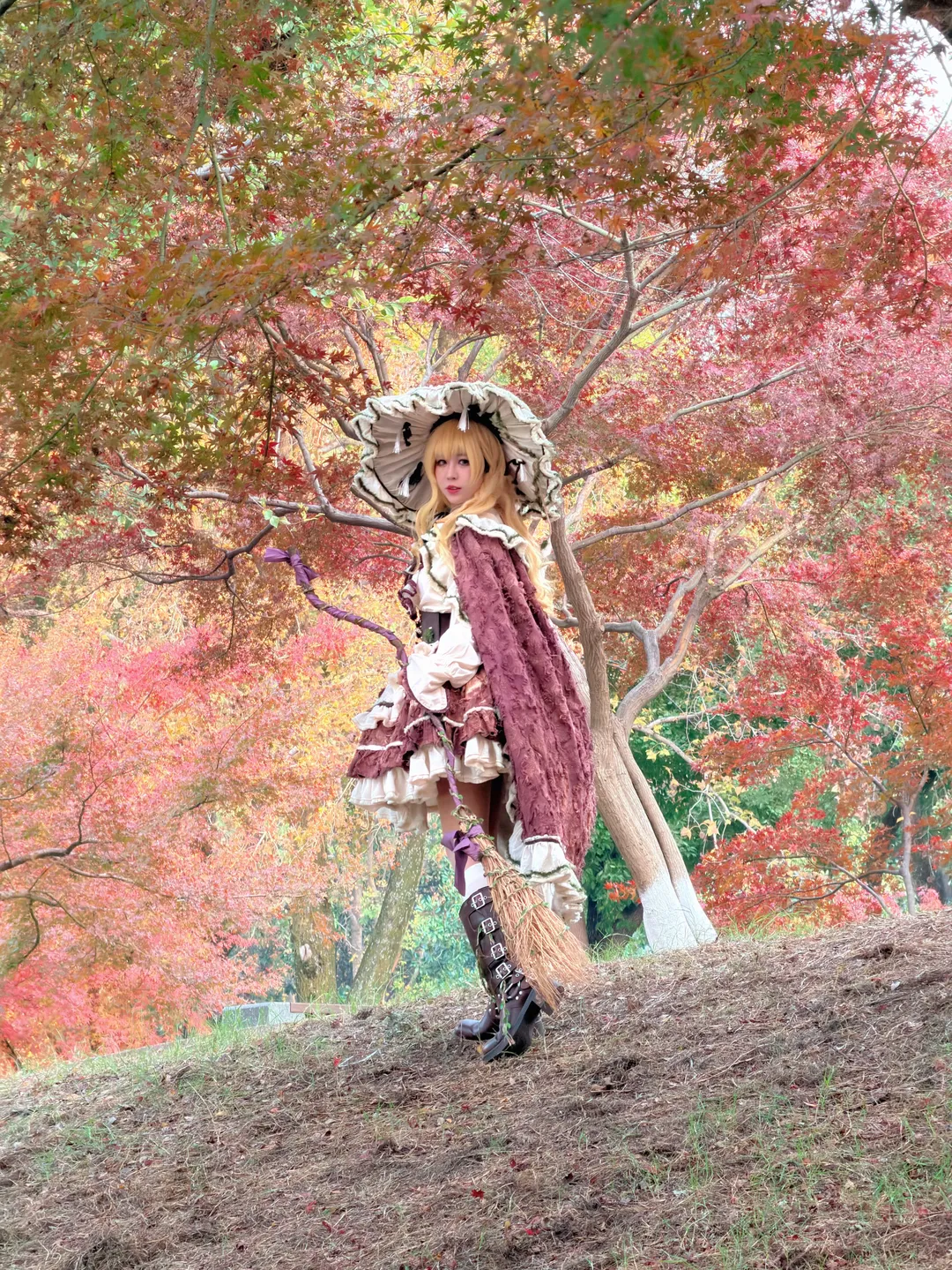 cosplay, 东方project, 魔理沙cos, 白丝, 外景