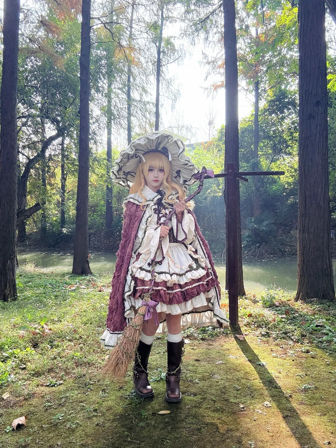cosplay, 东方project, 魔理沙cos, 白丝, 外景 - 第3张