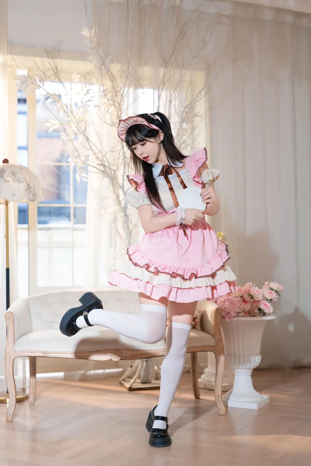cosplay, 少女寫真, 女僕裝, 白絲穿搭, 室內人像 - 第4張