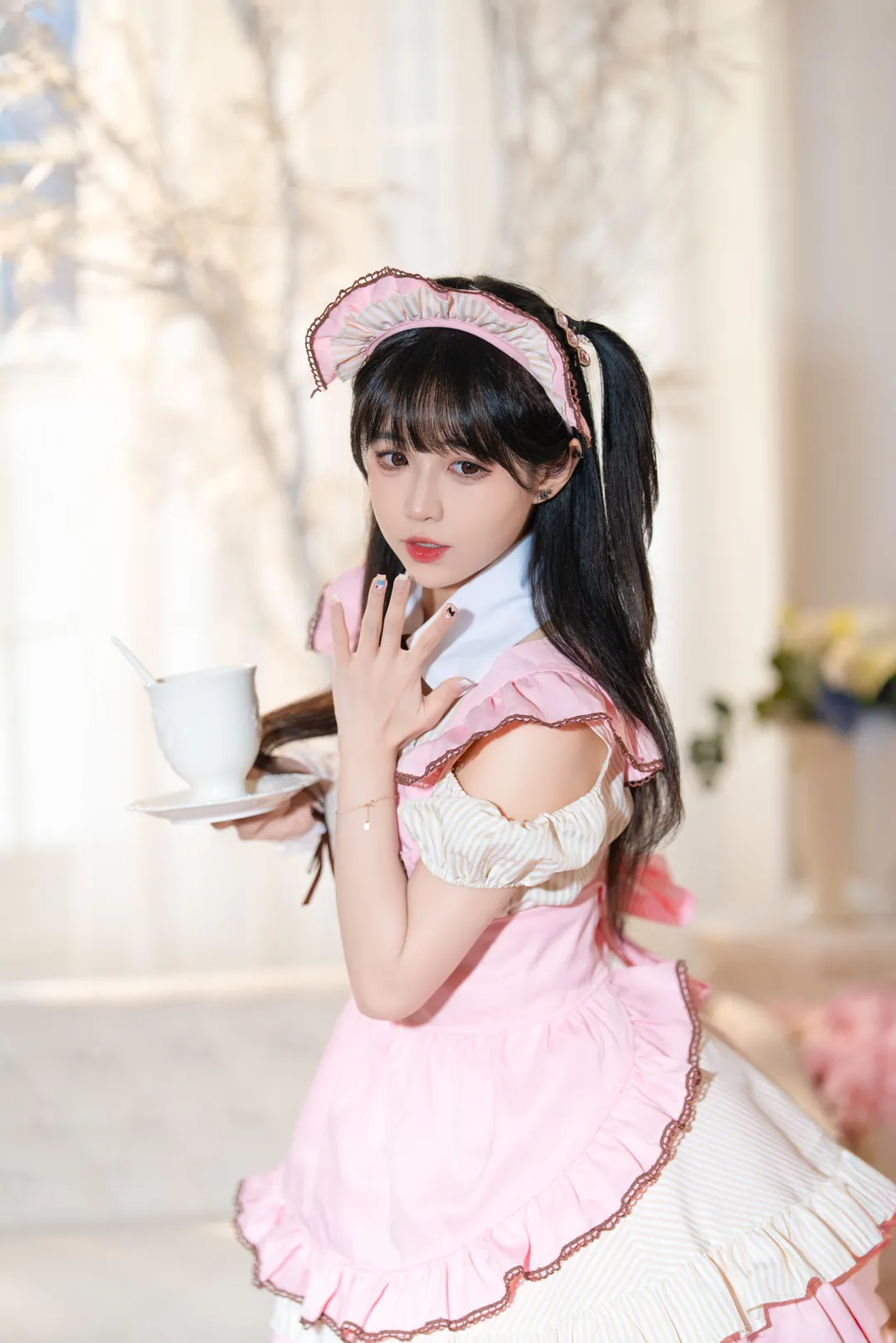 cosplay, 少女寫真, 女僕裝, 白絲穿搭, 室內人像 - 第5張