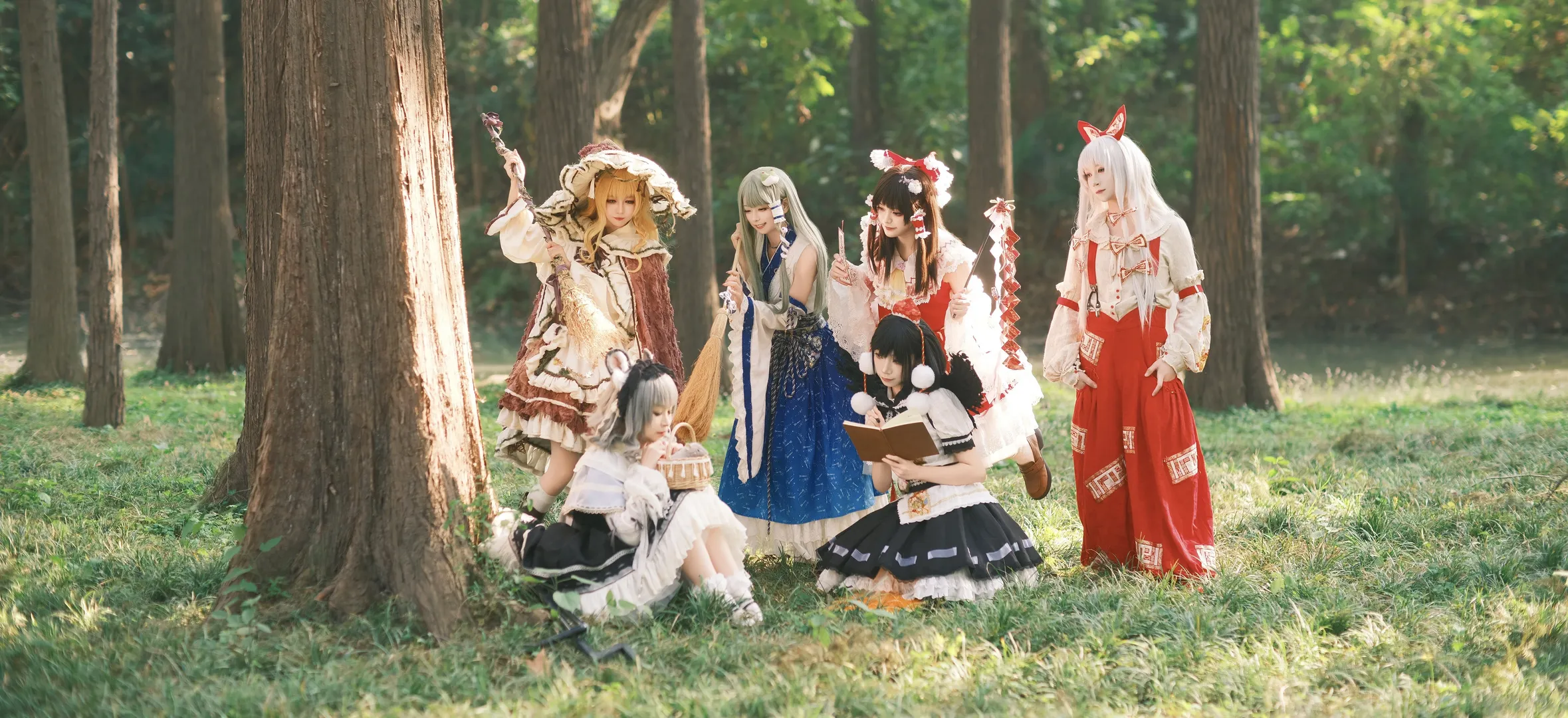 博丽灵梦cos, 东方project, 魔理沙cos, cosplay丝袜, 娜兹玲cos - 第1张