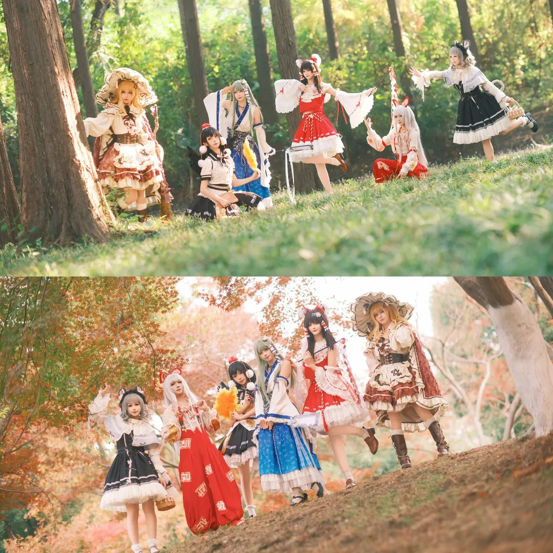 博丽灵梦cos, 东方project, 魔理沙cos, cosplay丝袜, 娜兹玲cos - 第3张