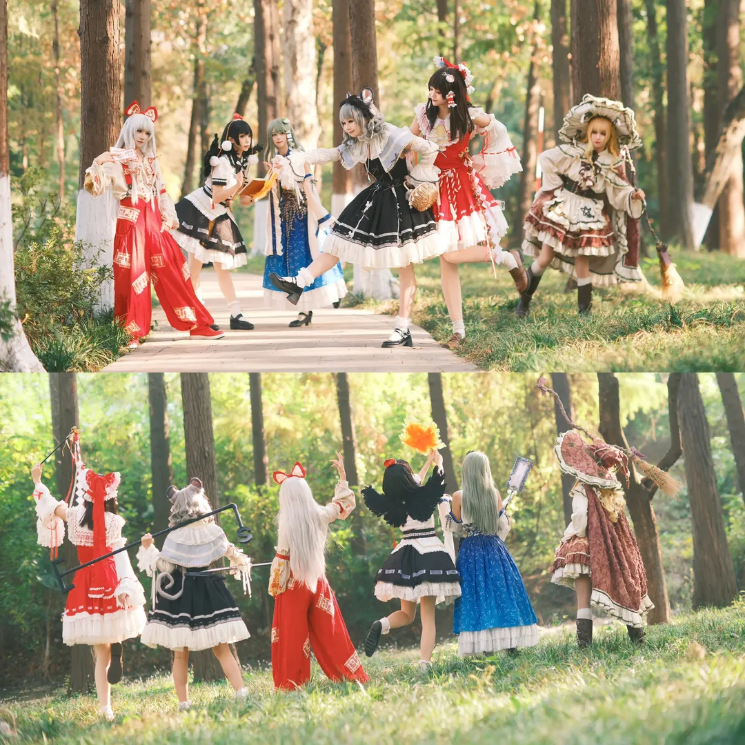 博丽灵梦cos, 东方project, 魔理沙cos, cosplay丝袜, 娜兹玲cos - 第4张