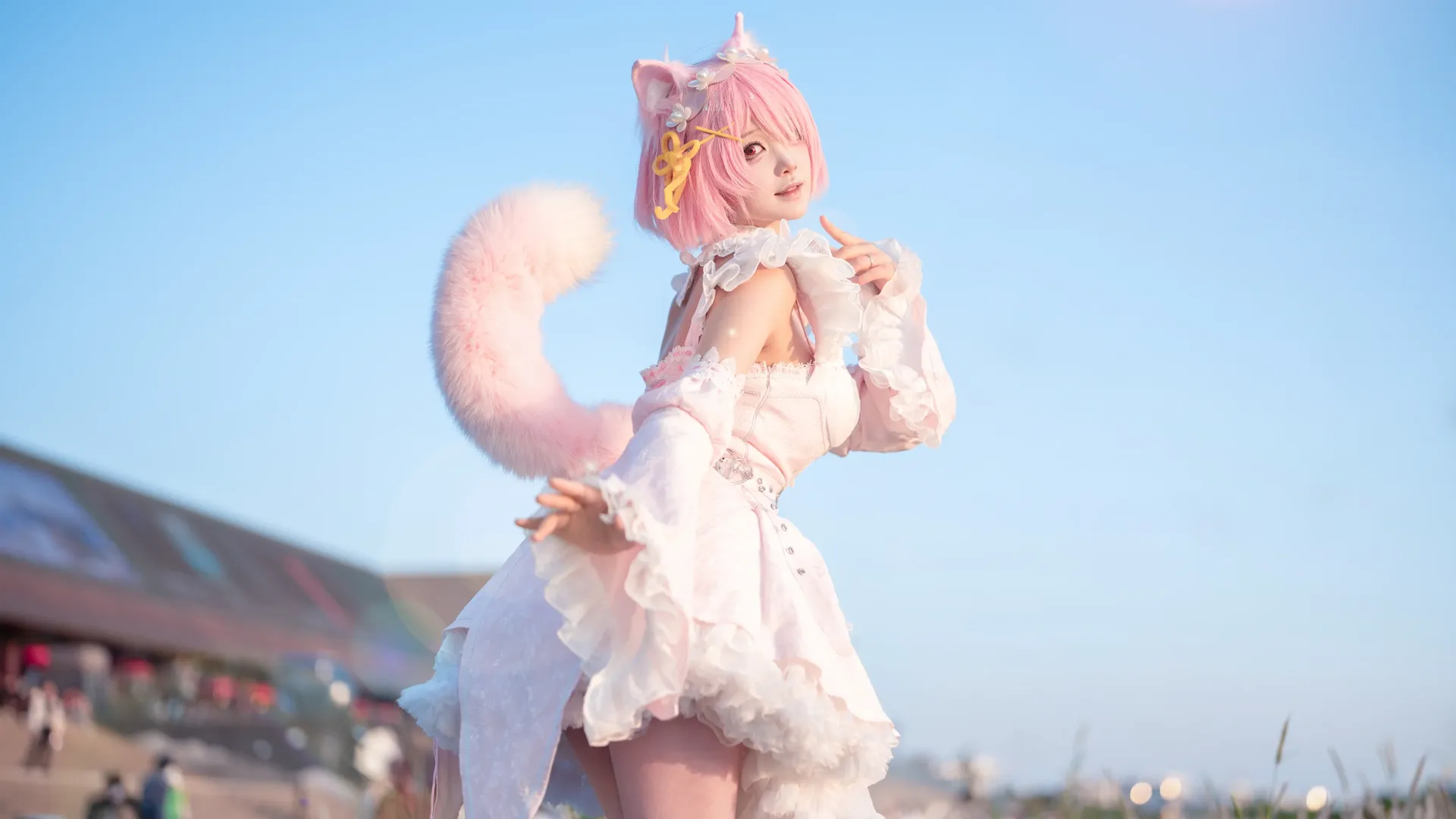 cosplay, 女仆装, 从零开始的异世界生活, 拉姆cos, 丝袜