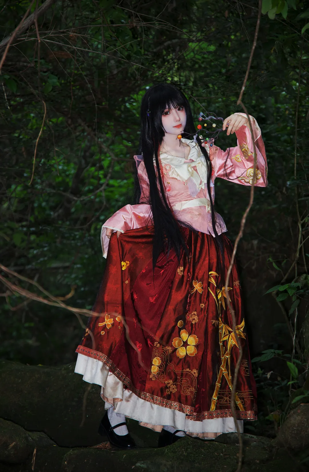东方Project, 古风写真, 竹林摄影, 蓬莱山辉夜cos, 东方永夜抄 - 第2张