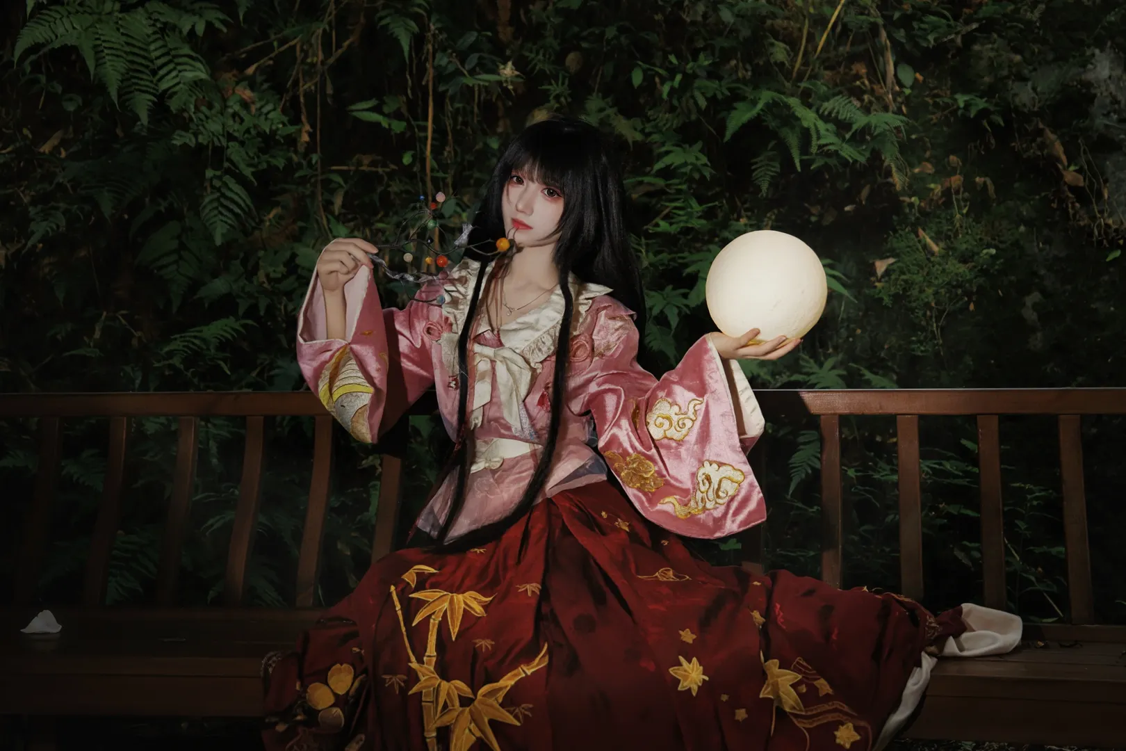 东方Project, 古风写真, 竹林摄影, 蓬莱山辉夜cos, 东方永夜抄