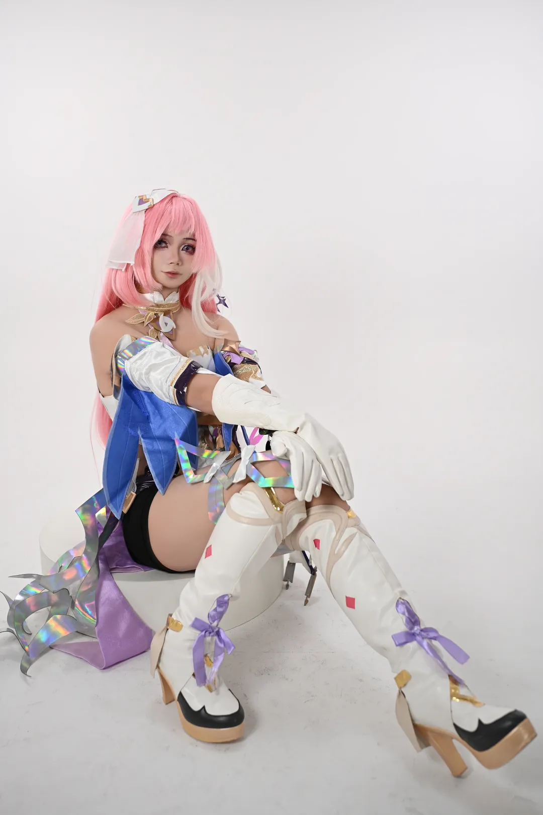 爱莉希雅cos, 粉色长发, 人之律者, cosplay摄影, 二次元弓箭手 - 第5张