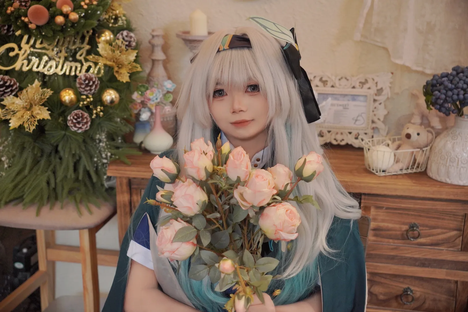 二次元摄影, 崩坏星穹铁道, 流萤cos, cosplay穿搭, 电玩城拍照 - 第2张