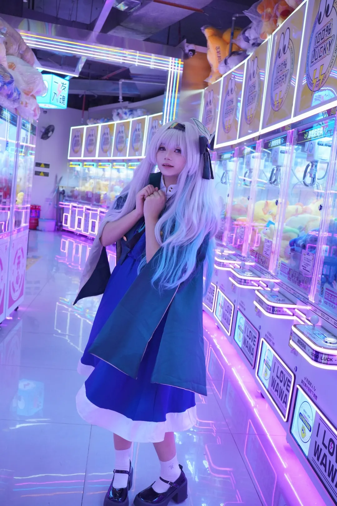二次元摄影, 崩坏星穹铁道, 流萤cos, cosplay穿搭, 电玩城拍照 - 第5张