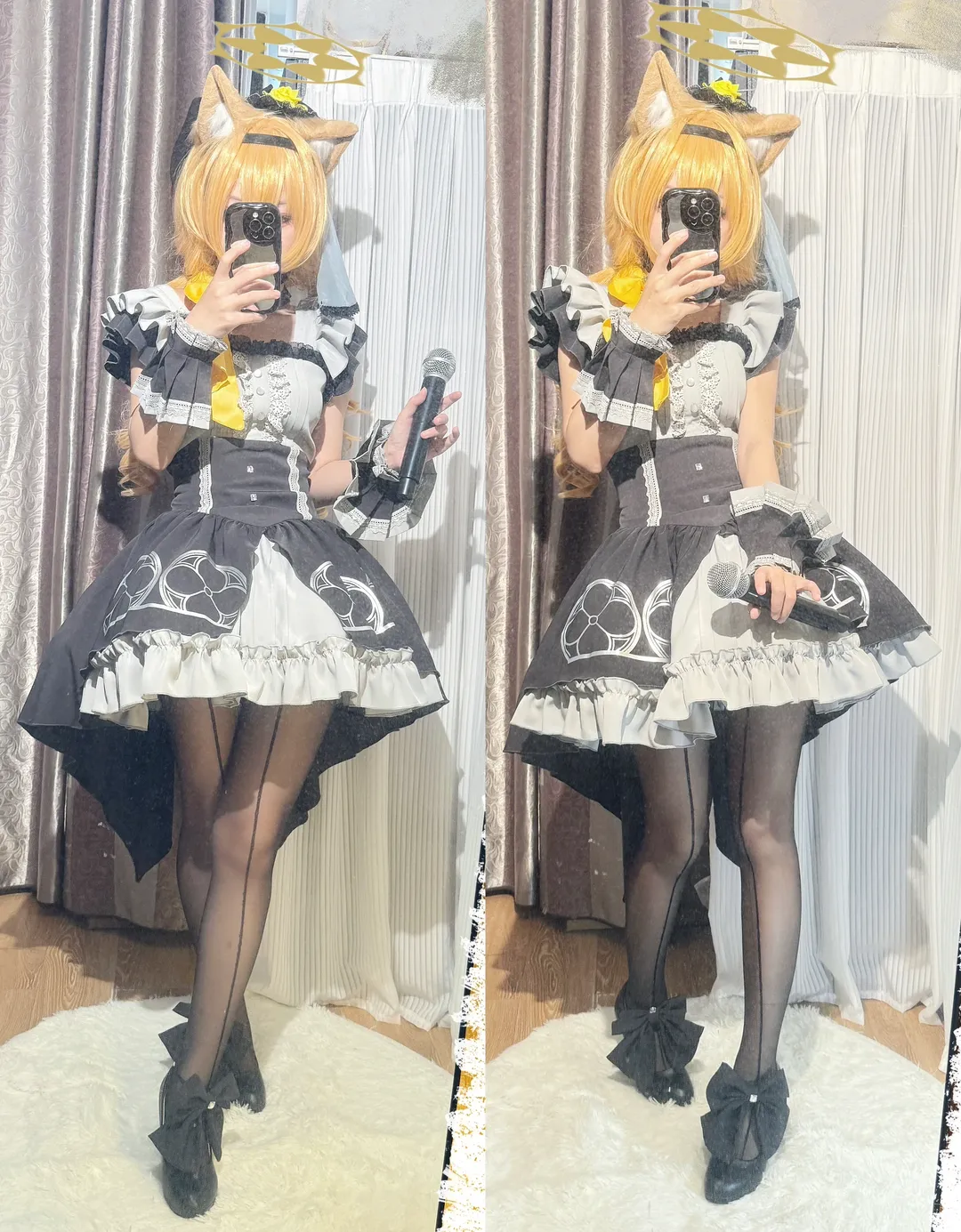 ブルーアーカイブ, メイド服, 伊落マリー コスプレ, 黒タイツ コーデ, 獣耳娘コスプレ - 2枚目
