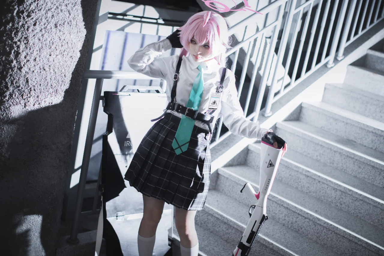 蔚蓝档案, 小鸟游星野cos, cosplay摄影, 战术少女, 白袜帆布鞋 - 第2张