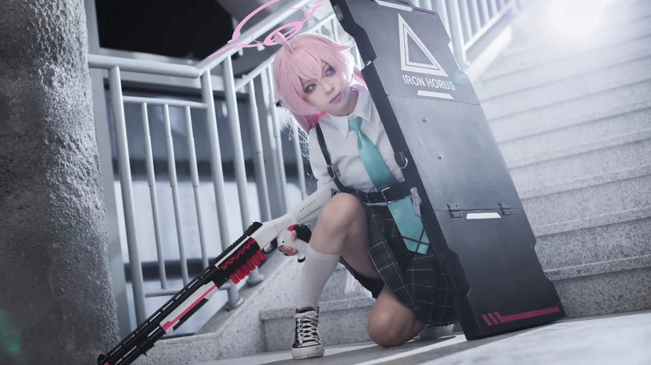 蔚蓝档案, 小鸟游星野cos, cosplay摄影, 战术少女, 白袜帆布鞋 - 第5张