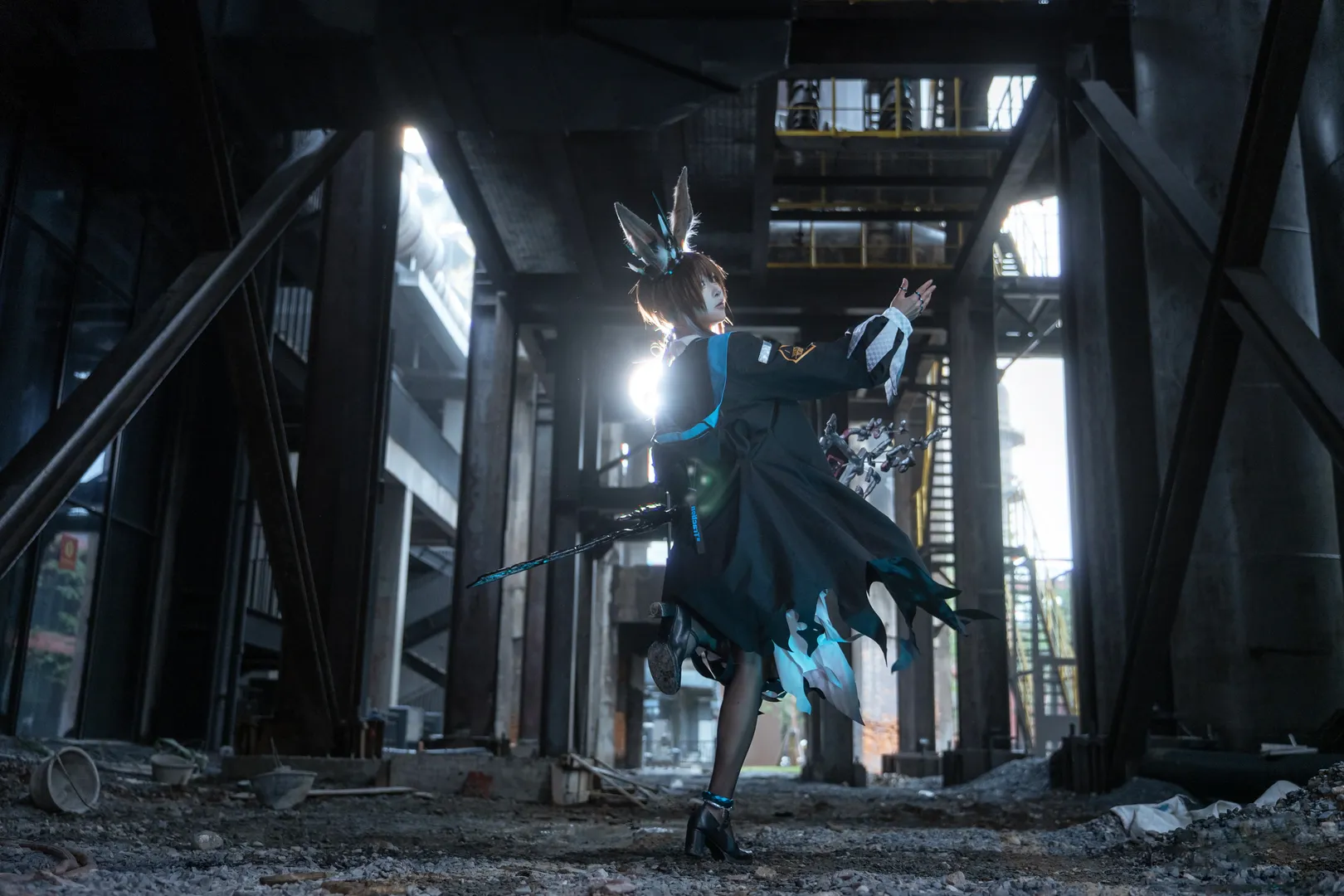 漫展場照, 明日方舟, 阿米婭cos, 廢墟寫真, 絲襪