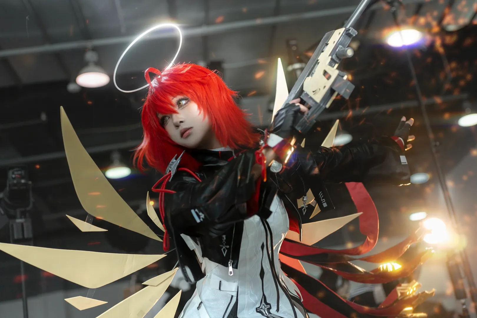 cosplay, 明日方舟, 新约能天使cos, 中国国际动漫节, 过膝白丝 - 第3张