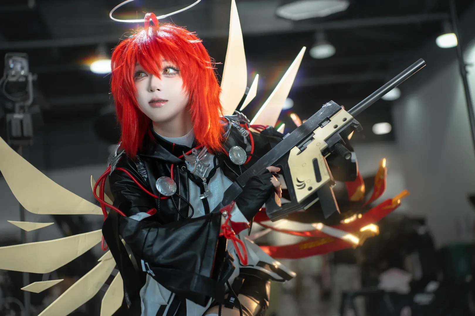 cosplay, 明日方舟, 新约能天使cos, 中国国际动漫节, 过膝白丝 - 第4张