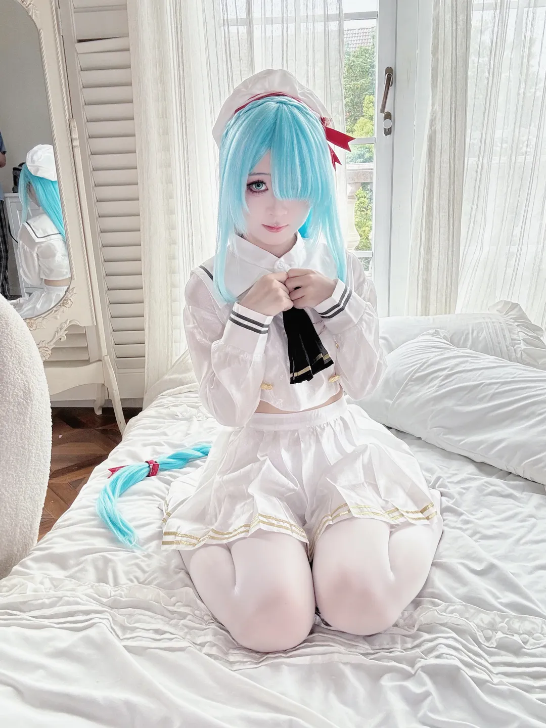碧蓝航线, 雅努斯cos, 二次元写真, 白丝cosplay, 水手服cos