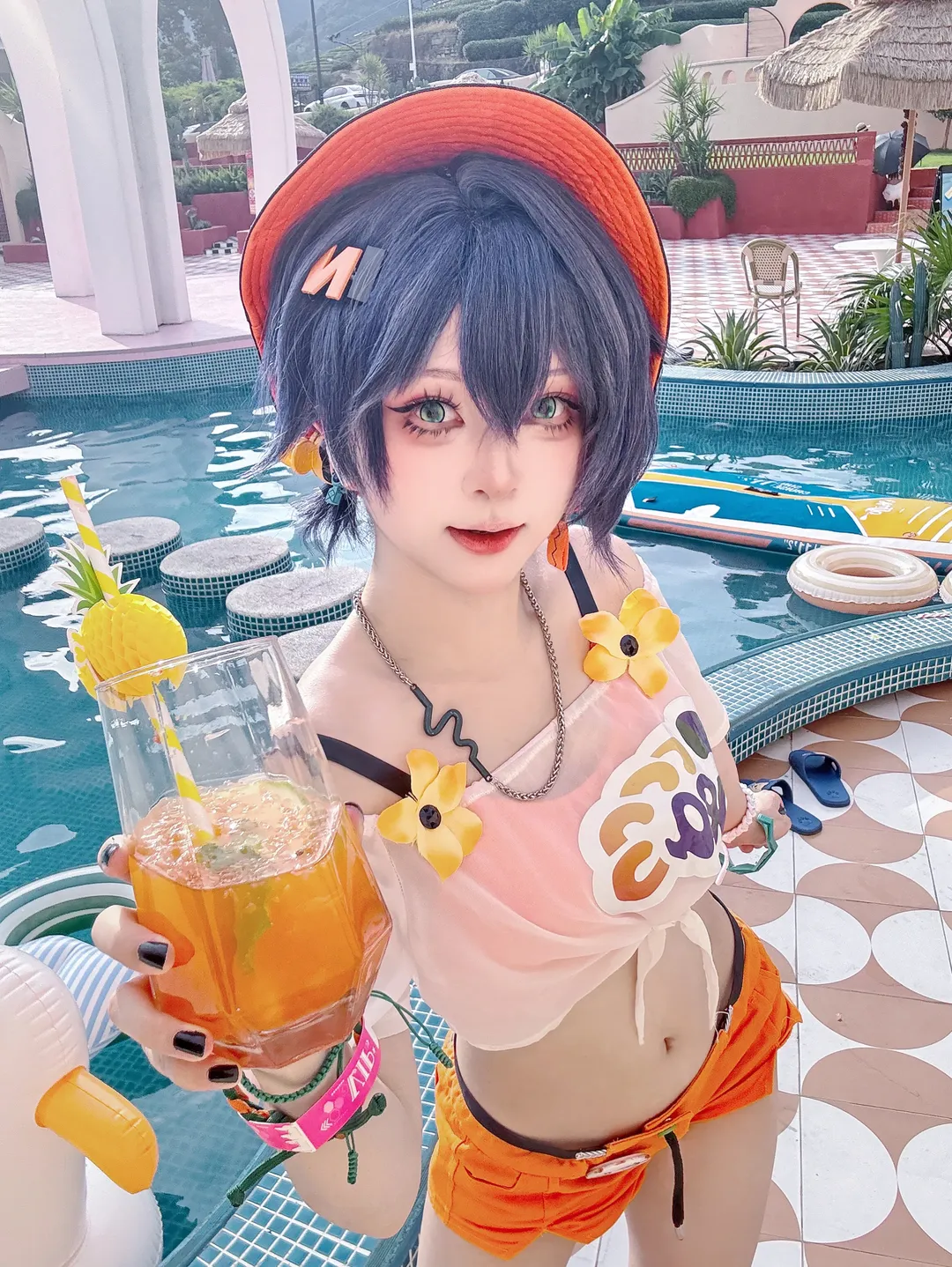 绝区零, 二次元cos, 夏日泳装, cosplay摄影, 玲妹cos - 第1张