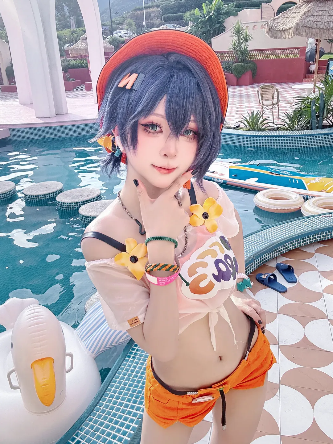绝区零, 二次元cos, 夏日泳装, cosplay摄影, 玲妹cos