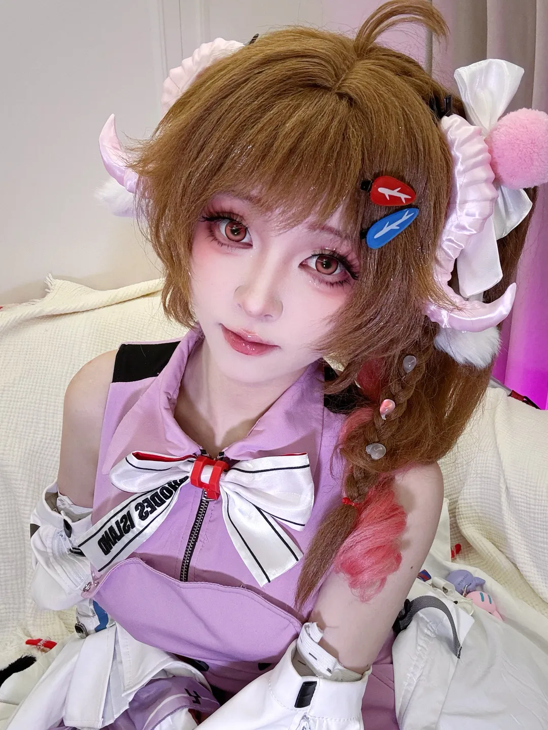 Anime cosplay, Arknights: Endfield, Ardelia cosplay, Wig styling, Makeup sharing