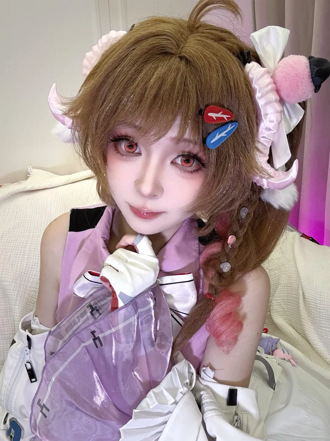 二次元cosplay, 明日方舟终末地, 艾尔黛拉cos, 假发造型, 妆容分享 - 第2张