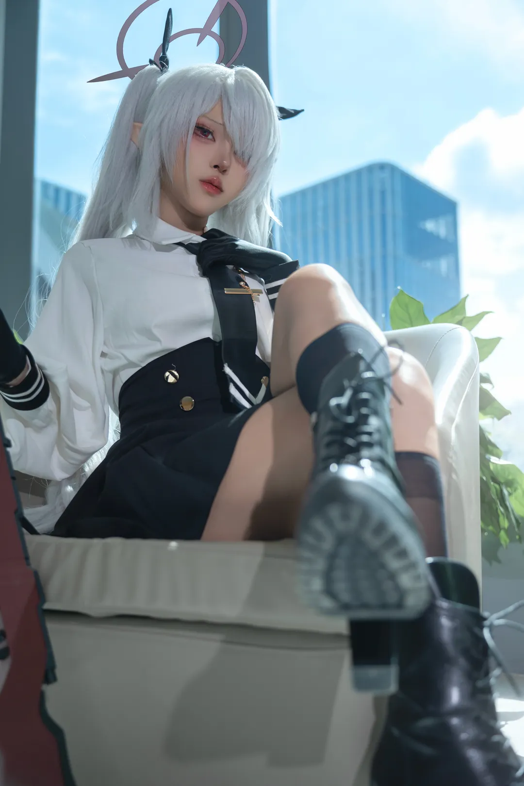 ロールプレイ, ブルーアーカイブ, 写真共有, ストッキングコーデ, 銀鏡イオリ コスプレ - 1枚目