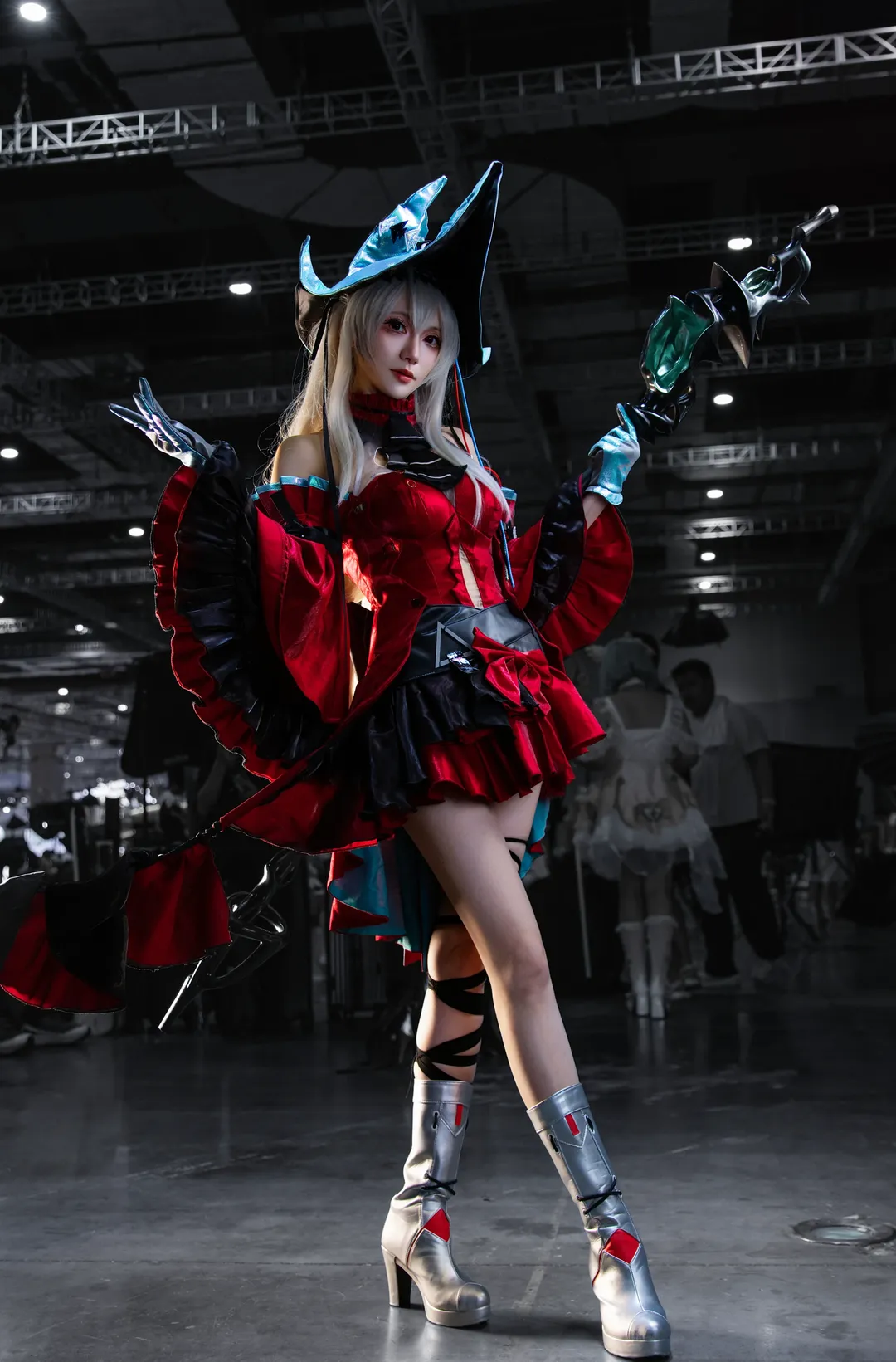 アークナイツ, スカジ コスプレ, 白髪赤眼, 鏡流, スカーク
