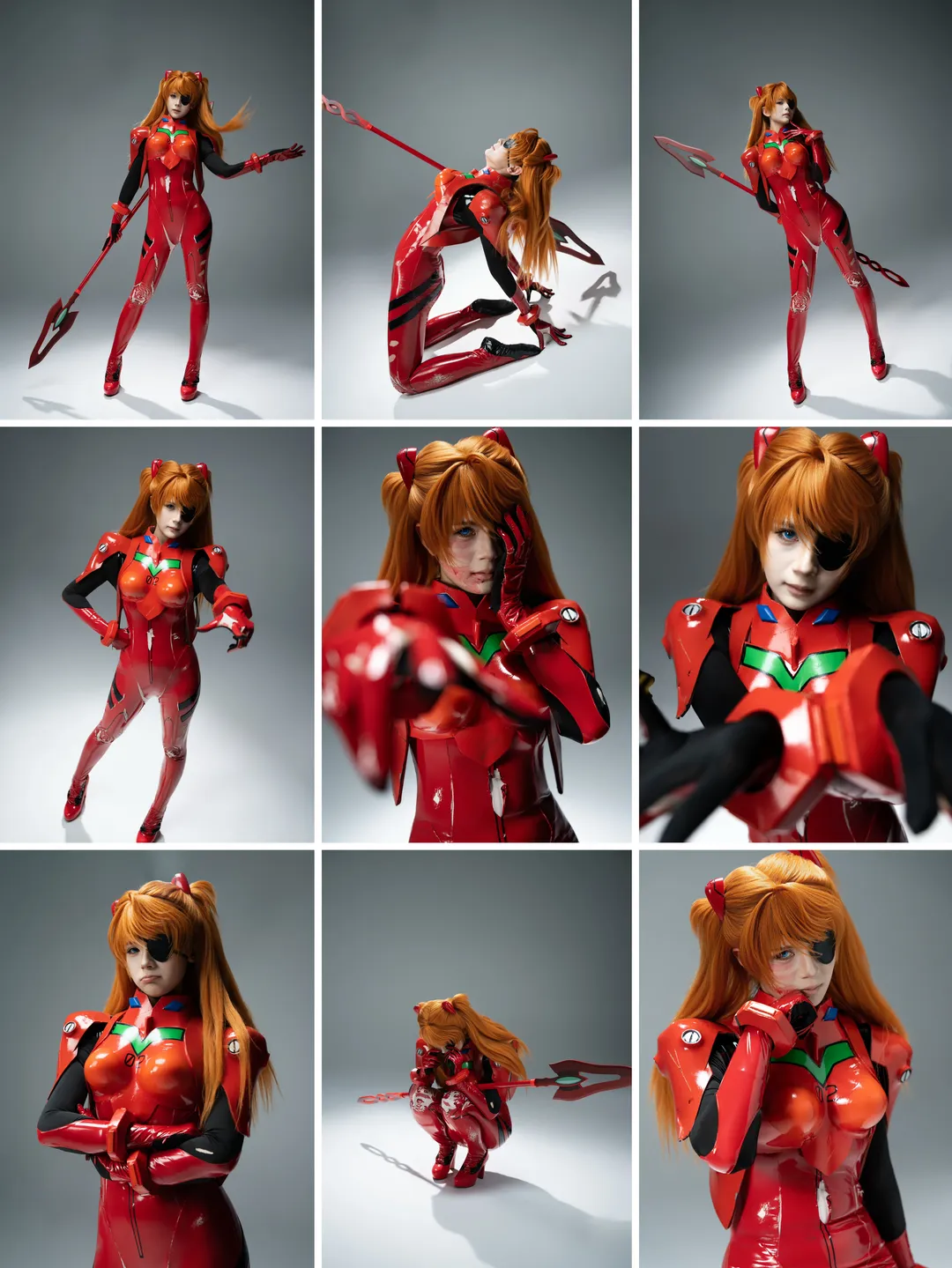 Cosplay photography, Photo poses, Asuka Cosplay, Neon Genesis Evangelion, Battle damage makeup - Image 1