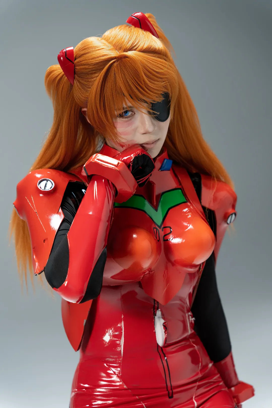 Cosplay photography, Photo poses, Asuka Cosplay, Neon Genesis Evangelion, Battle damage makeup - Image 3