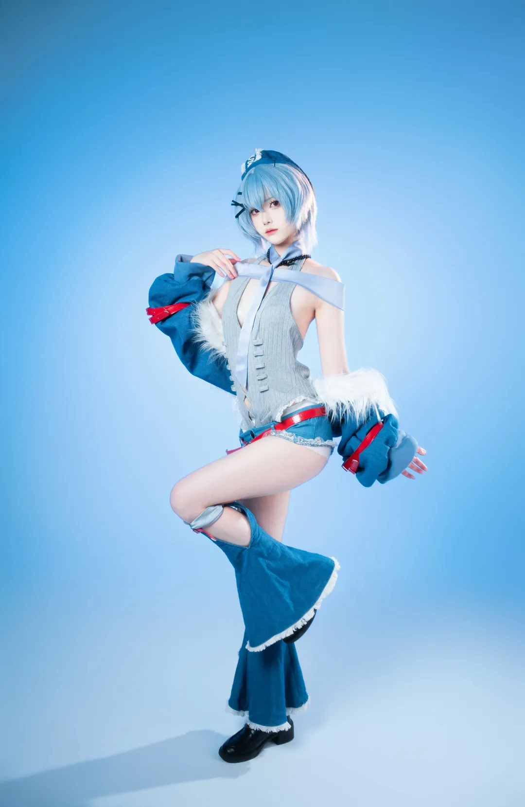 cosplay, 二次元摄影, 绫波丽cos, 新世纪福音战士, 摇滚风 - 第2张