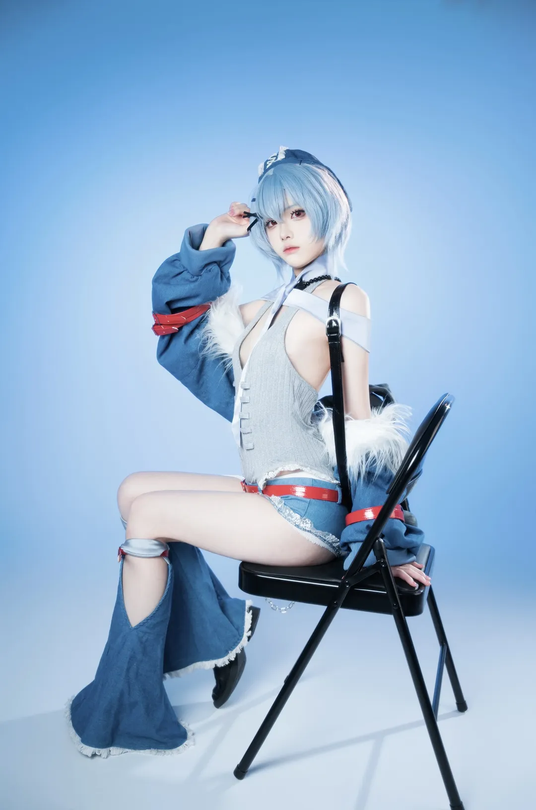 cosplay, 二次元摄影, 绫波丽cos, 新世纪福音战士, 摇滚风 - 第4张