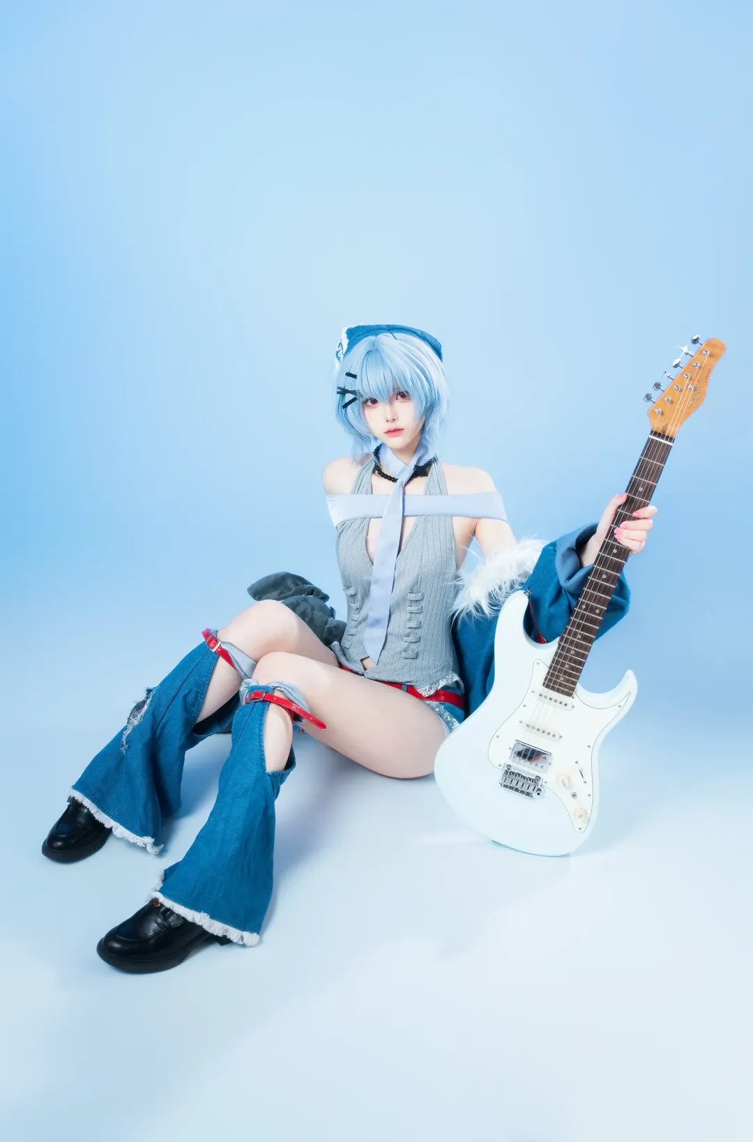cosplay, 二次元摄影, 绫波丽cos, 新世纪福音战士, 摇滚风 - 第5张