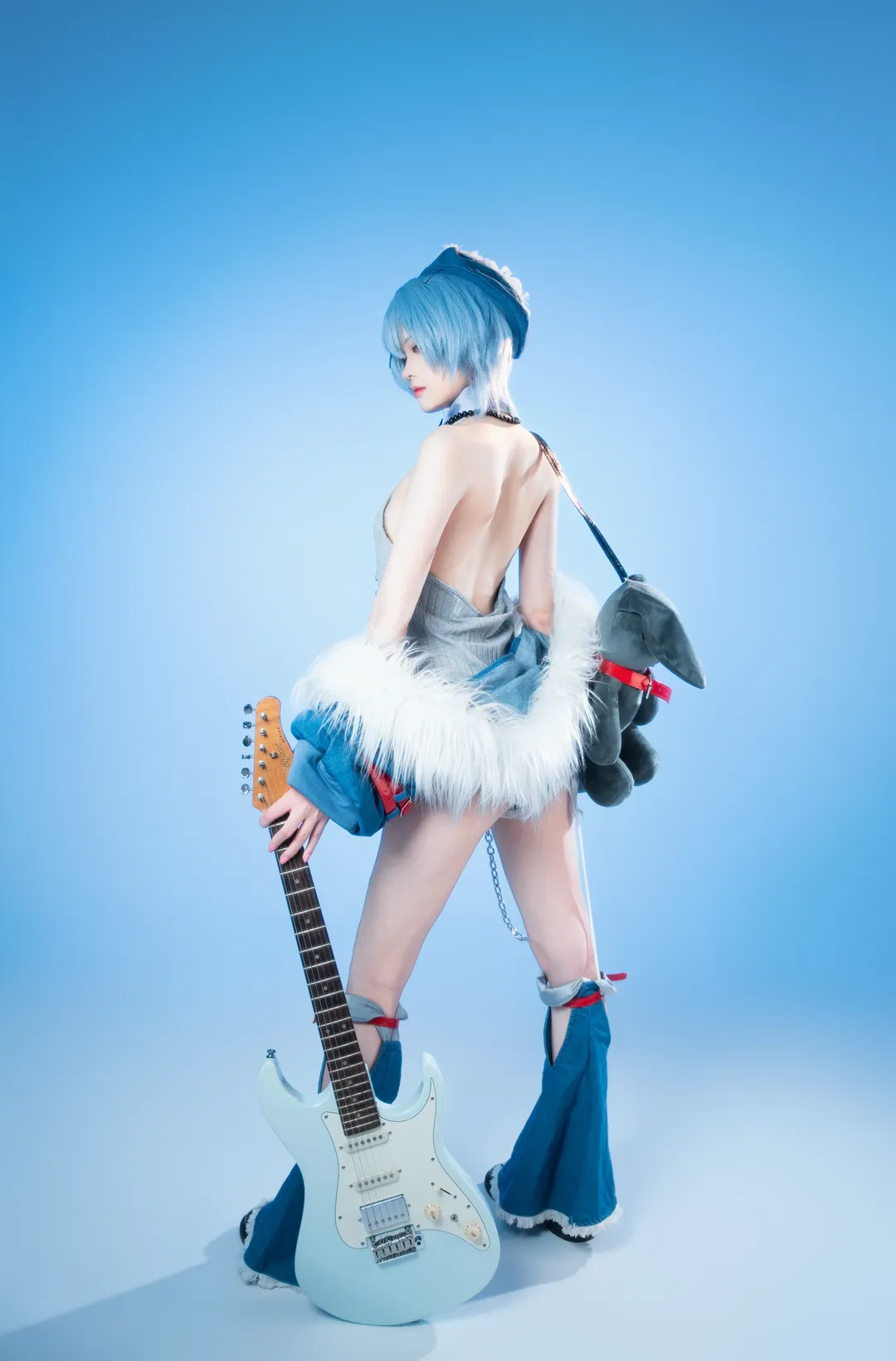 cosplay, 二次元摄影, 绫波丽cos, 新世纪福音战士, 摇滚风 - 第6张