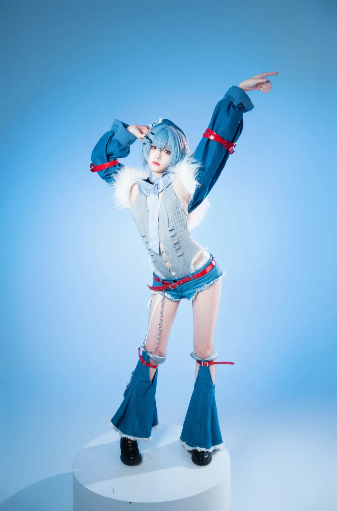 cosplay, 二次元摄影, 绫波丽cos, 新世纪福音战士, 摇滚风 - 第7张