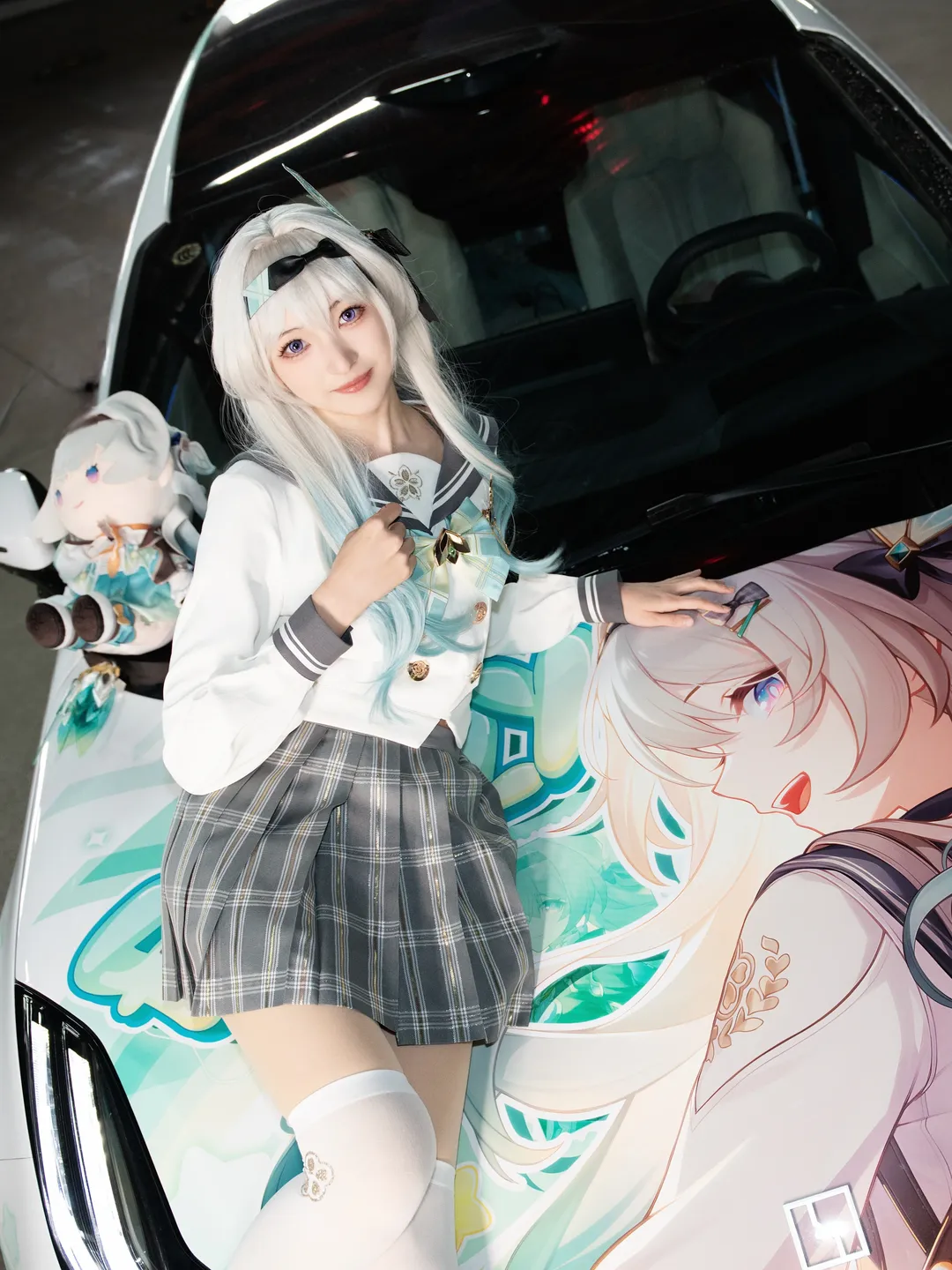 崩壊：スターレイル, ホタル コスプレ, コスプレコーディネート, 痛車撮影, 銀髪JK