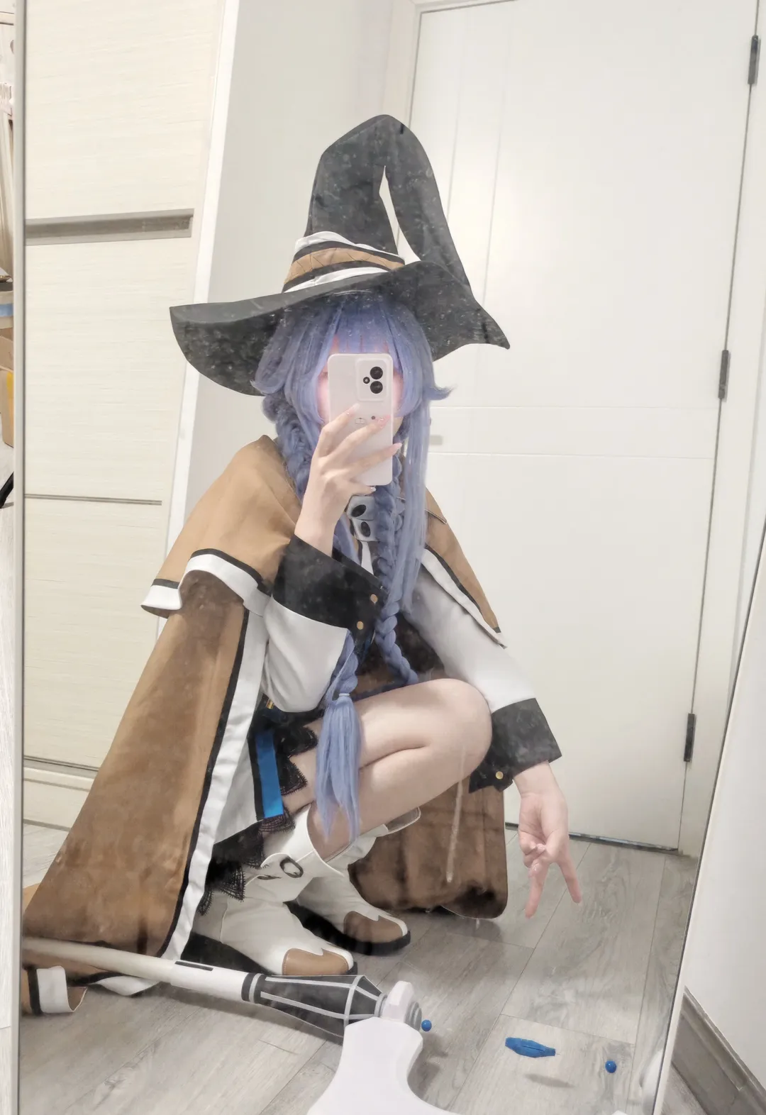 对镜自拍, 洛琪希cos, 无职转生, 魔女装cos, 服饰还原 - 第2张