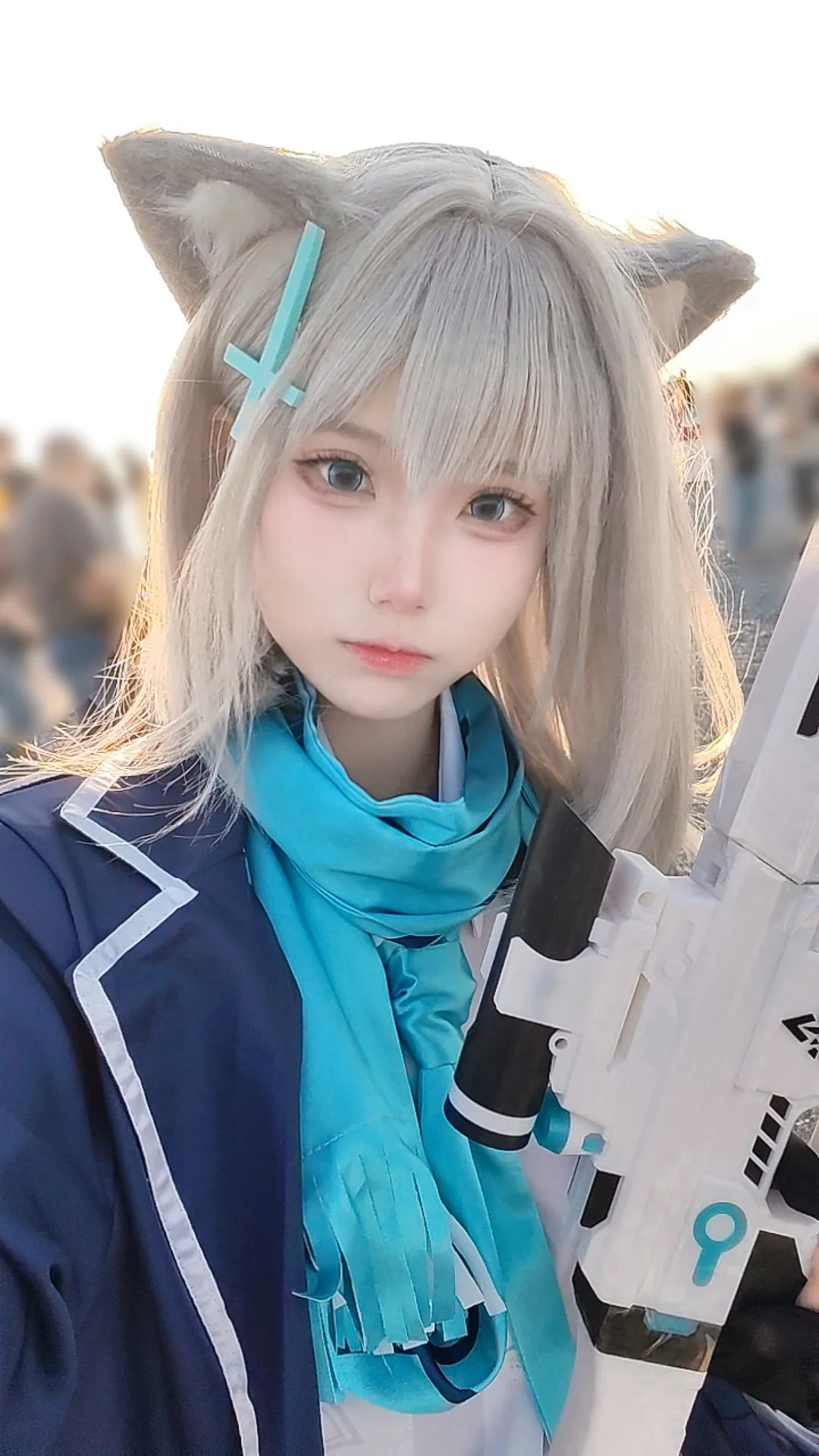 蔚蓝档案, 户外摄影, 漫展返图, 砂狼白子cos, 兽耳cosplay
