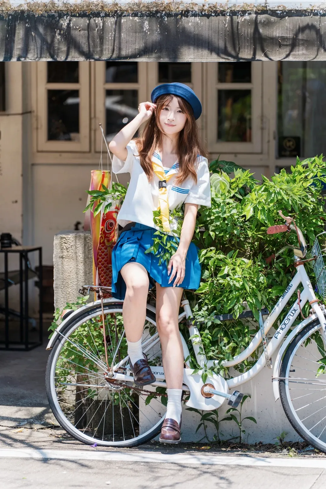 jk制服, 日系写真, 水手服cos, 中山探店, 咖啡店拍照 - 第5张