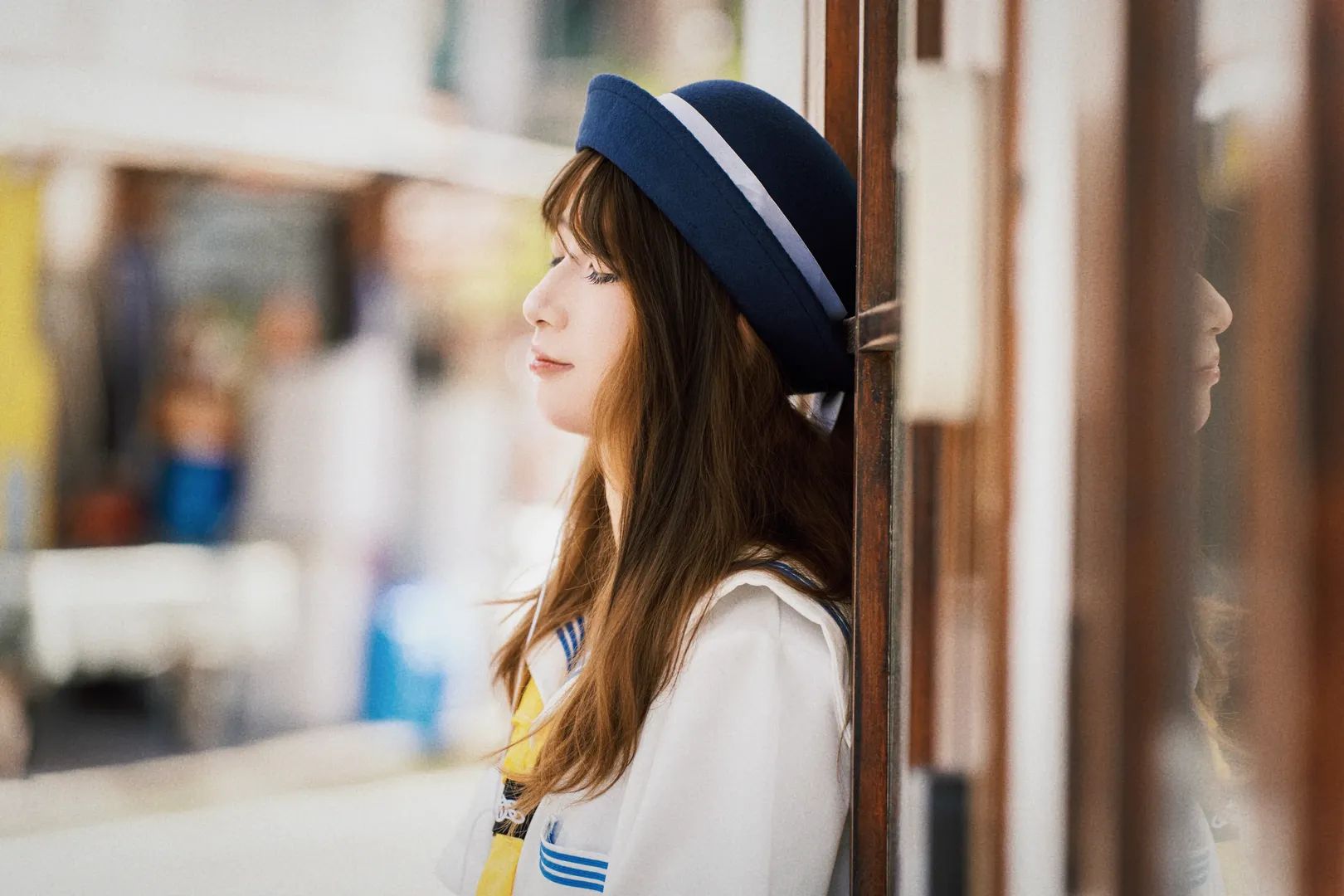 jk制服, 日系写真, 水手服cos, 中山探店, 咖啡店拍照 - 第7张