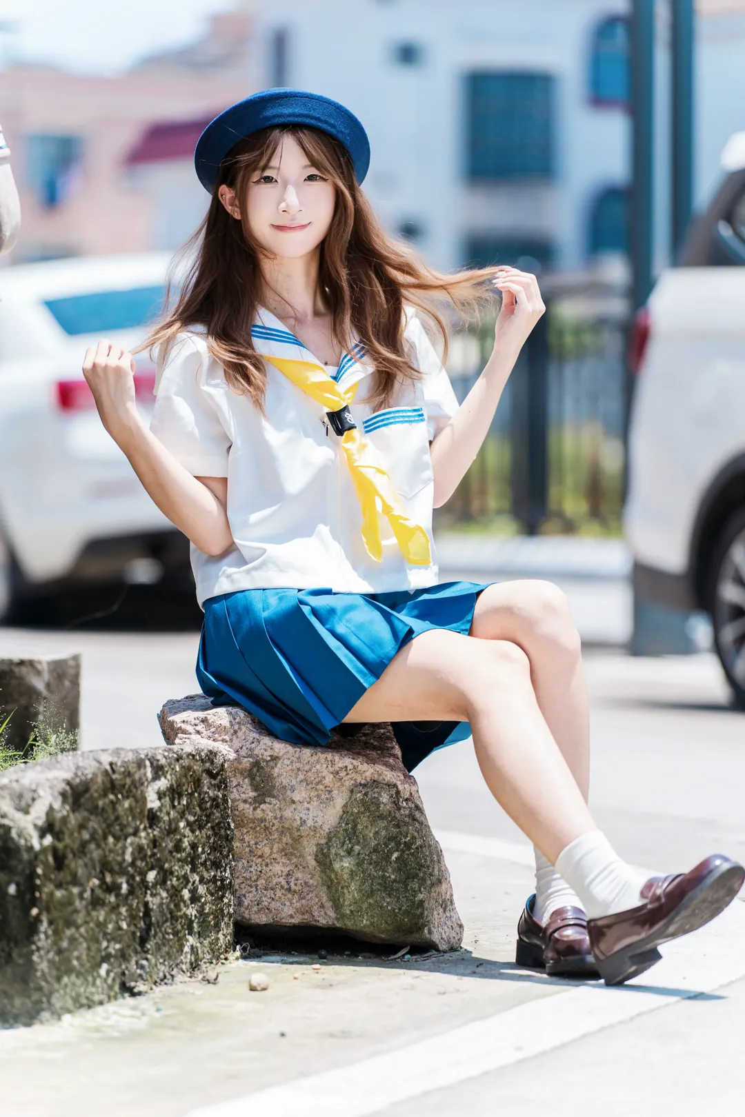 jk制服, 日系写真, 水手服cos, 中山探店, 咖啡店拍照 - 第8张