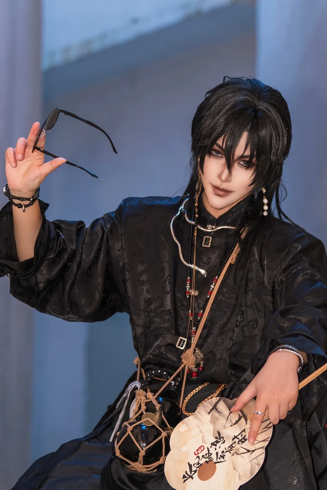 cosplay摄影, 国风妆造, 黑瞎子cos, 盗墓笔记, 中山约拍 - 第2张