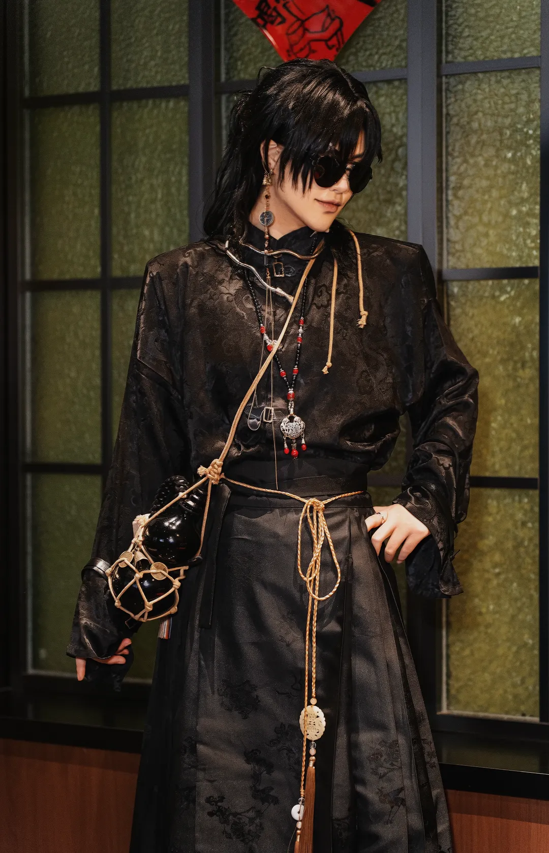 cosplay摄影, 国风妆造, 黑瞎子cos, 盗墓笔记, 中山约拍 - 第3张
