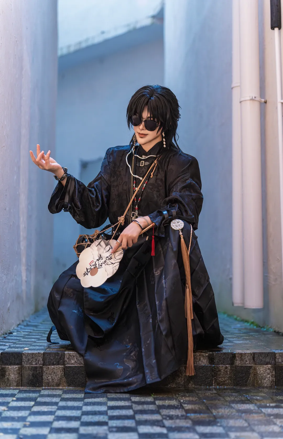 cosplay摄影, 国风妆造, 黑瞎子cos, 盗墓笔记, 中山约拍
