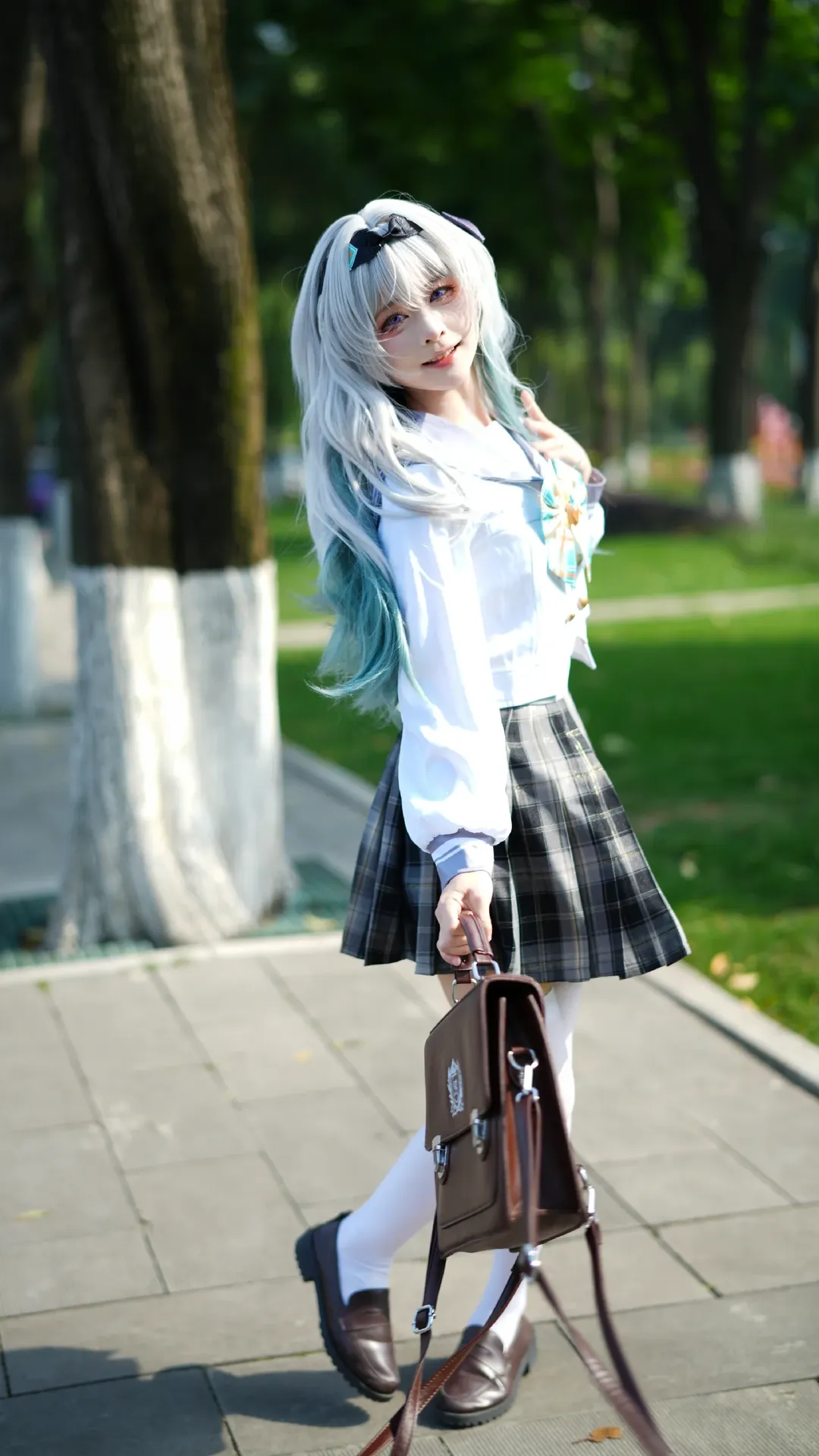 崩坏星穹铁道, 流萤cos, 校园风, 外景摄影, cosplay日常 - 第2张