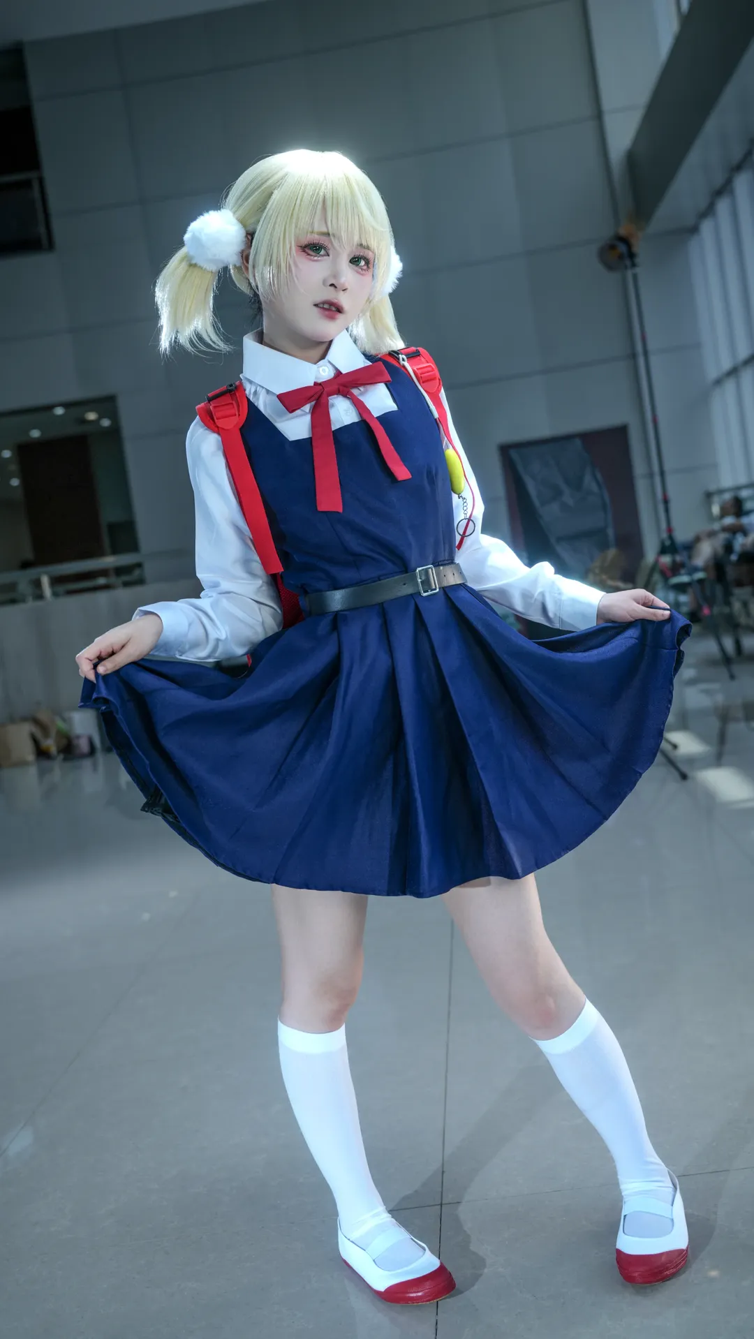 コスプレ, イベント写真, 時雨羽衣コスプレ, 白いロングソックス, 金髪ツインテール