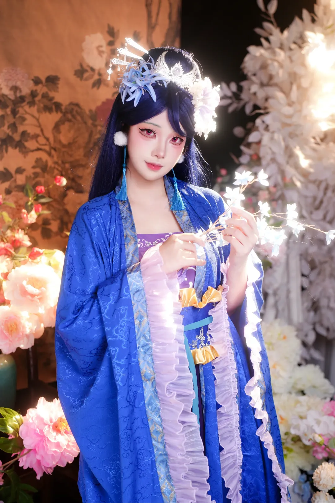 古风, cosplay正片, 国风摄影, 梨花妃cos, 蓝发古装