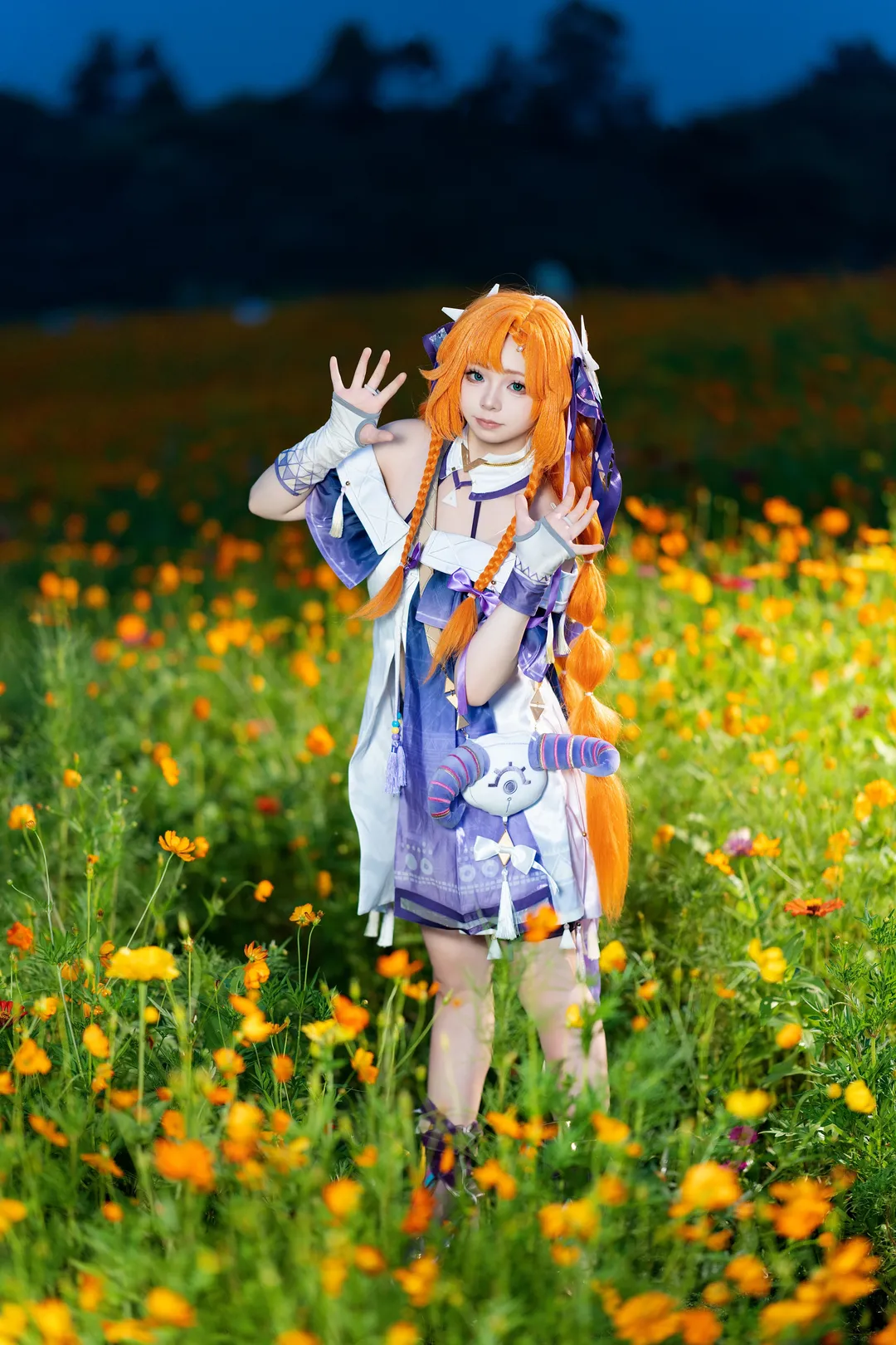 鸣潮, 二次元摄影, cosplay正片, 西格莉卡cos, 兴隆湖花海 - 第3张