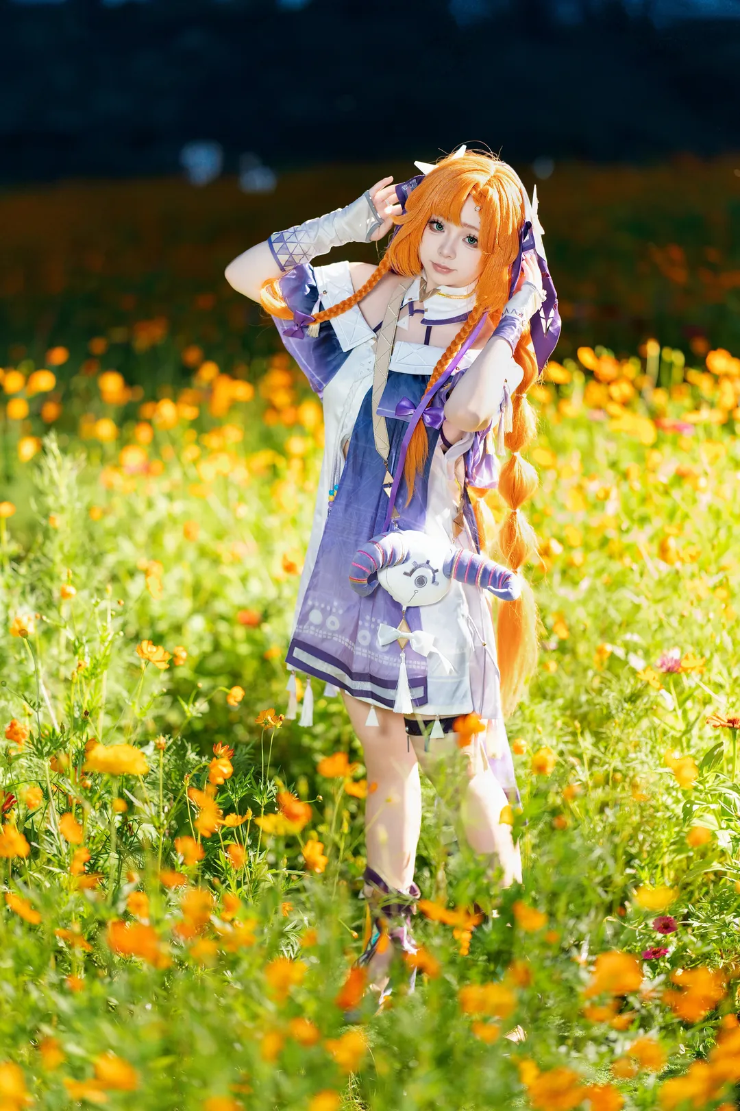 鸣潮, 二次元摄影, cosplay正片, 西格莉卡cos, 兴隆湖花海 - 第4张