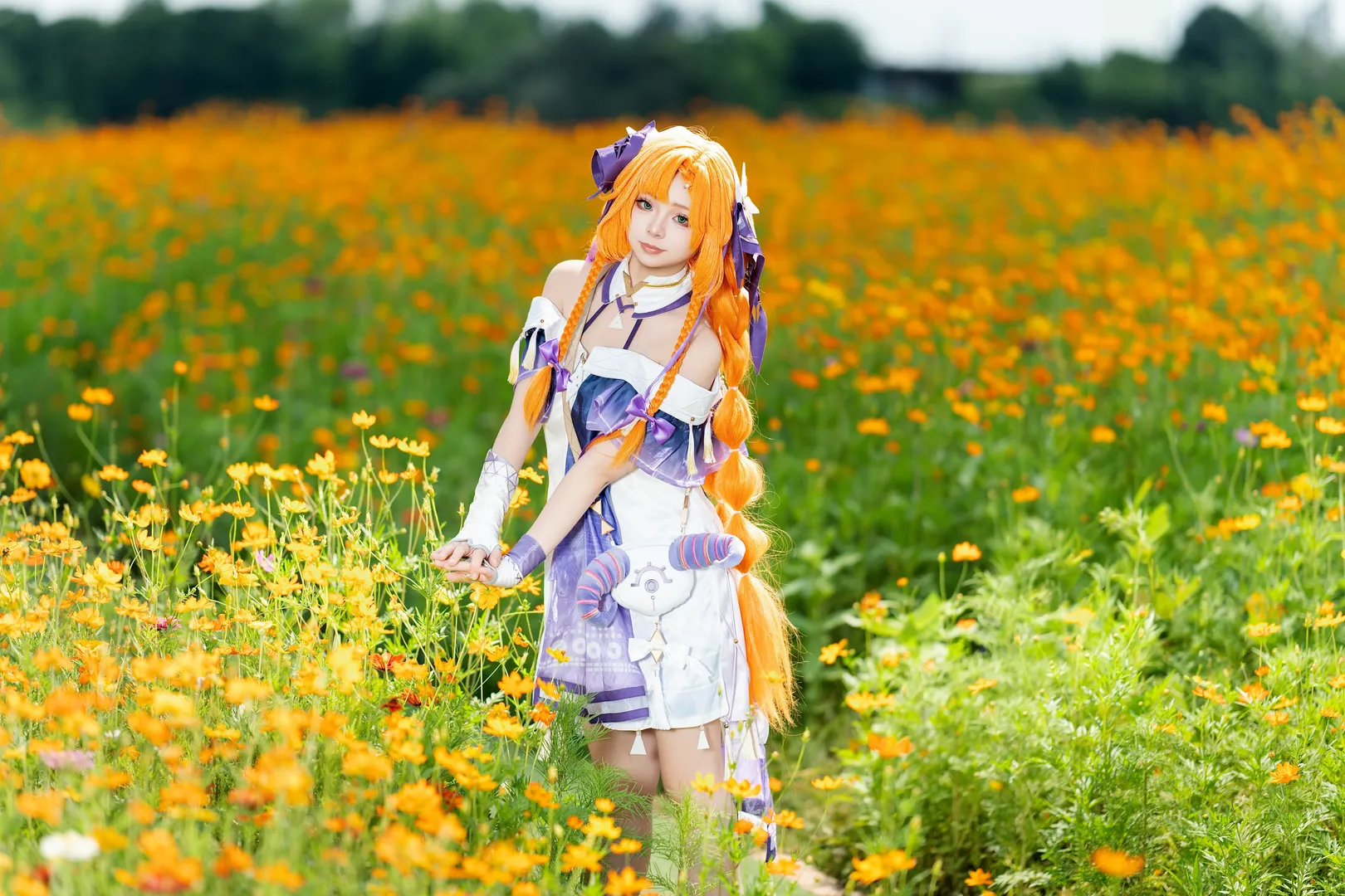 鸣潮, 二次元摄影, cosplay正片, 西格莉卡cos, 兴隆湖花海 - 第8张