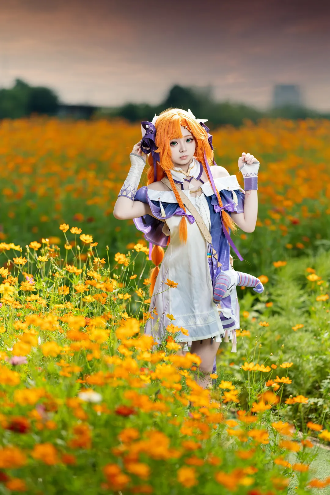 鸣潮, 二次元摄影, cosplay正片, 西格莉卡cos, 兴隆湖花海 - 第9张
