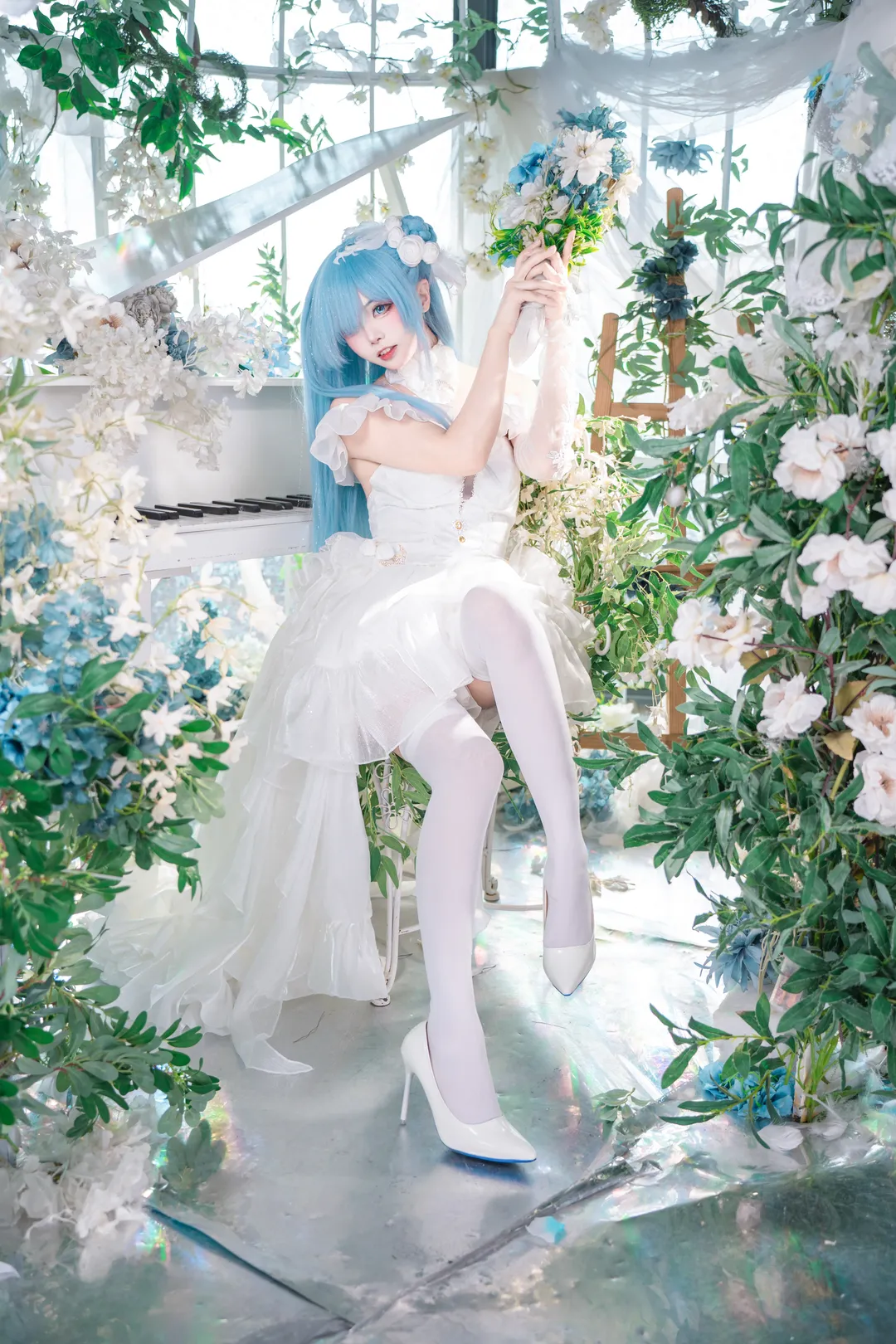 碧蓝航线, 二次元cosplay, 雅努斯cos, 花嫁写真, 清新摄影